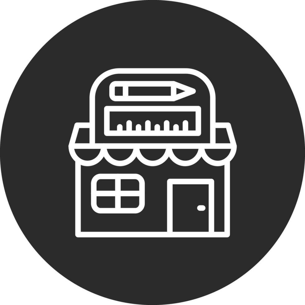 schrijfbehoeften winkel vector icoon