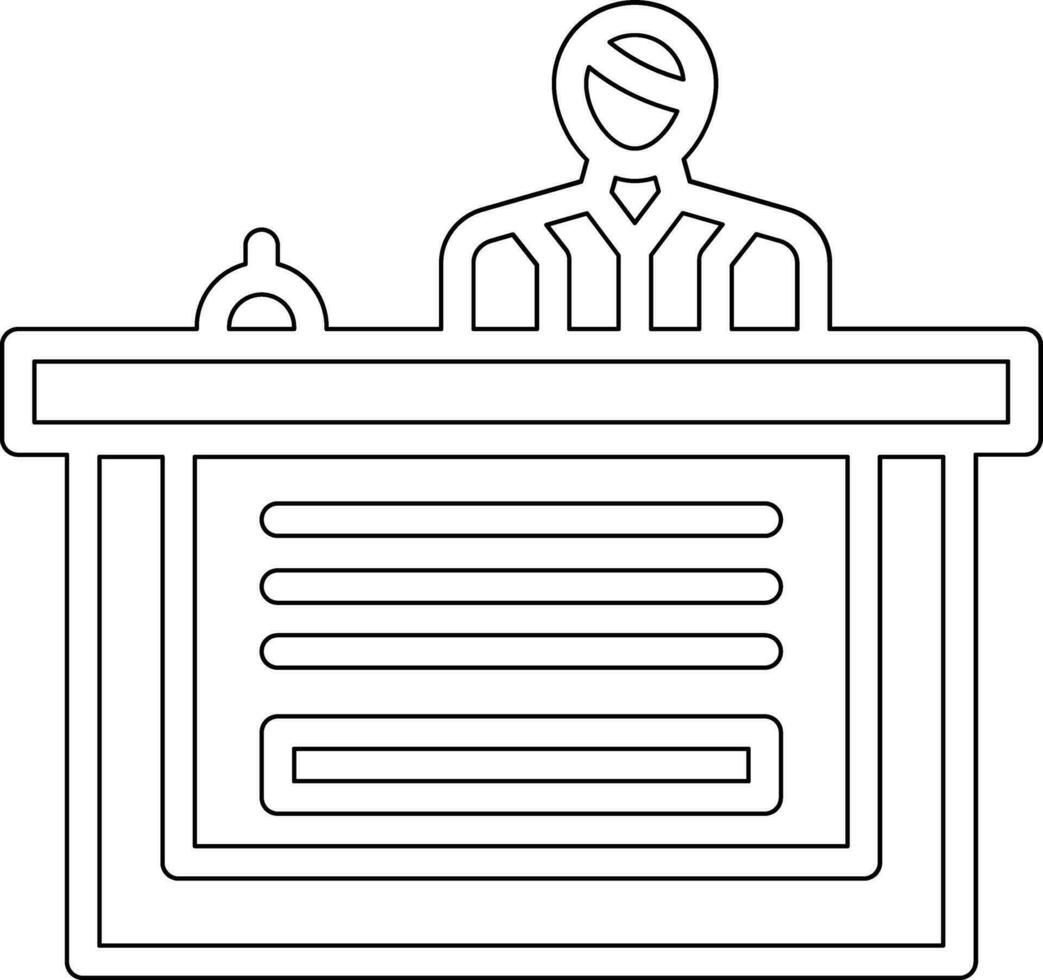 receptioniste vector icon