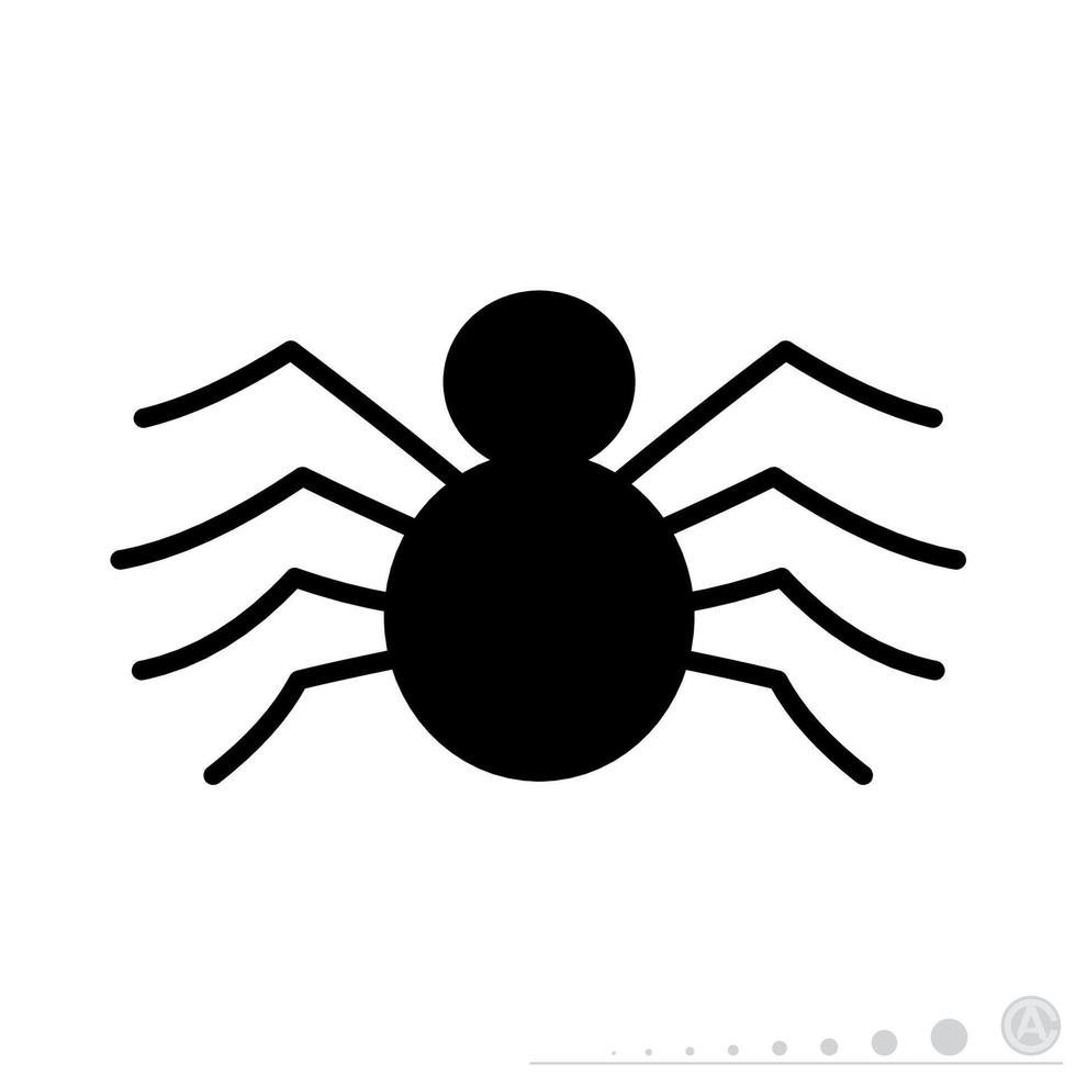 pictogram vectorafbeelding van spin. pictogram in zwart-wit stijl. vector