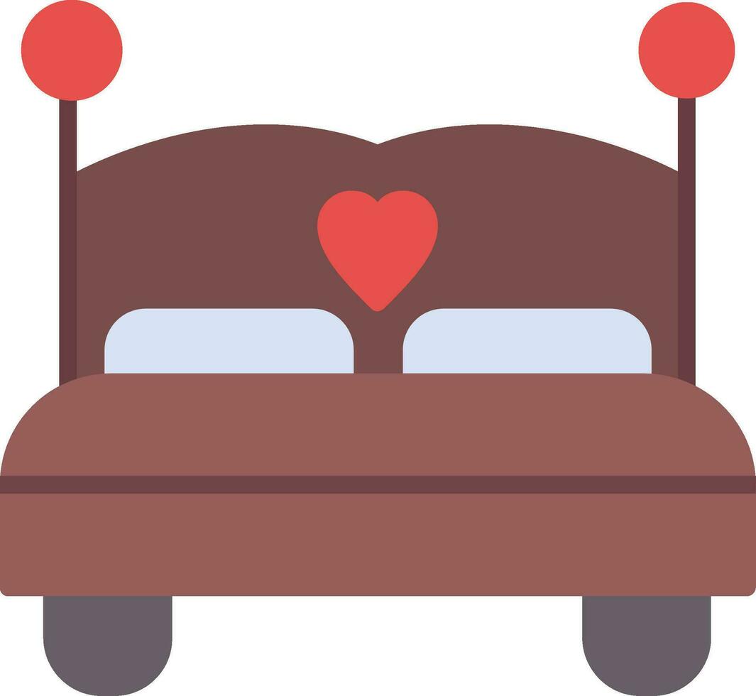 tweepersoonsbed vector icon