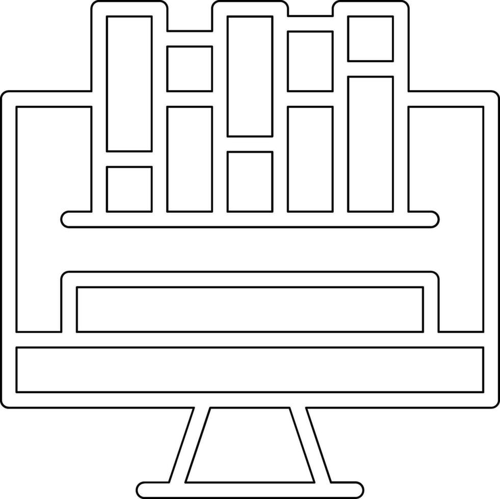 online bibliotheek vector icoon