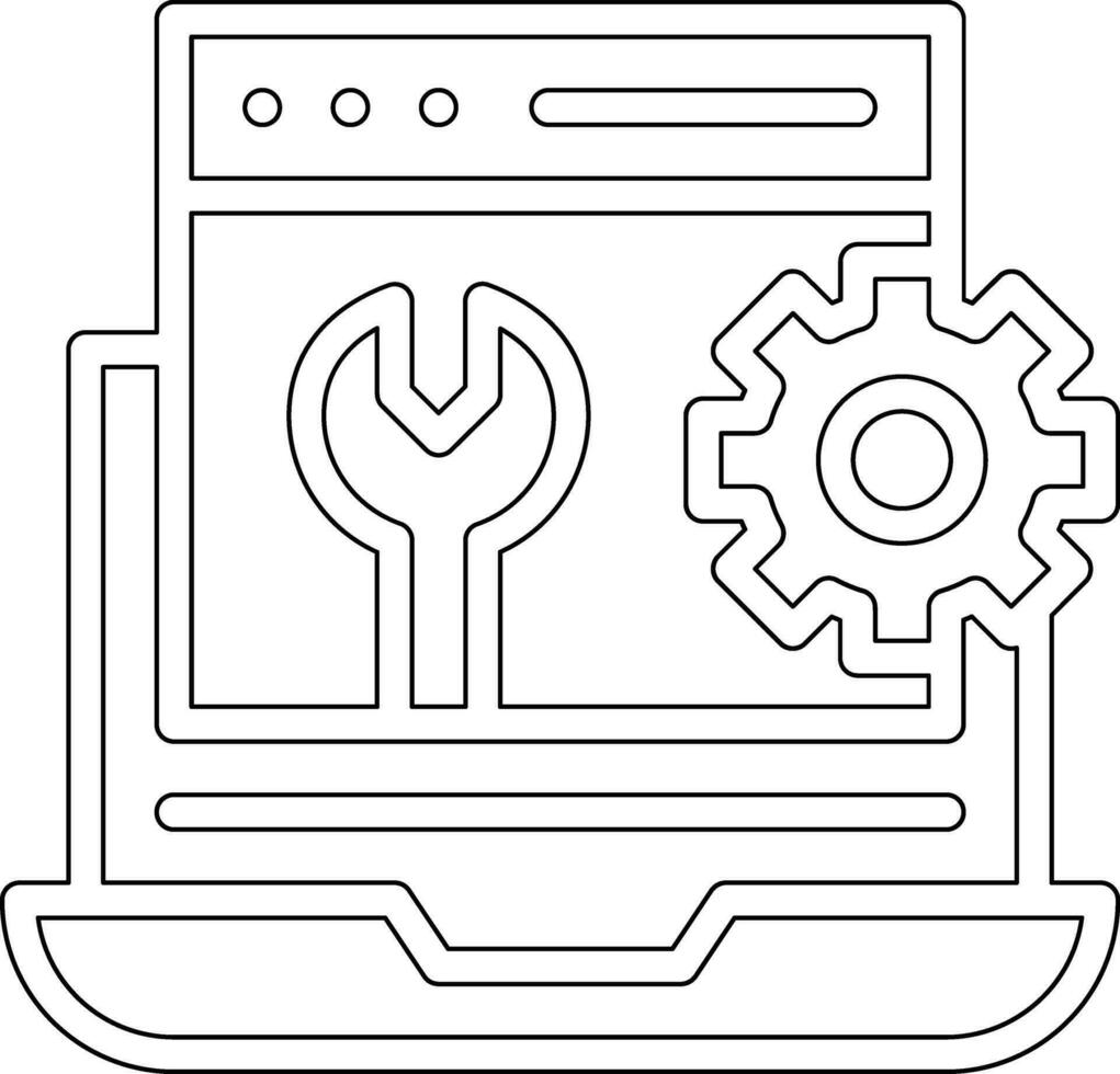 web onderhoud vector icoon