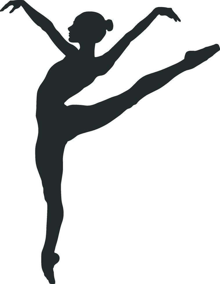 silhouet van een ballerina vector