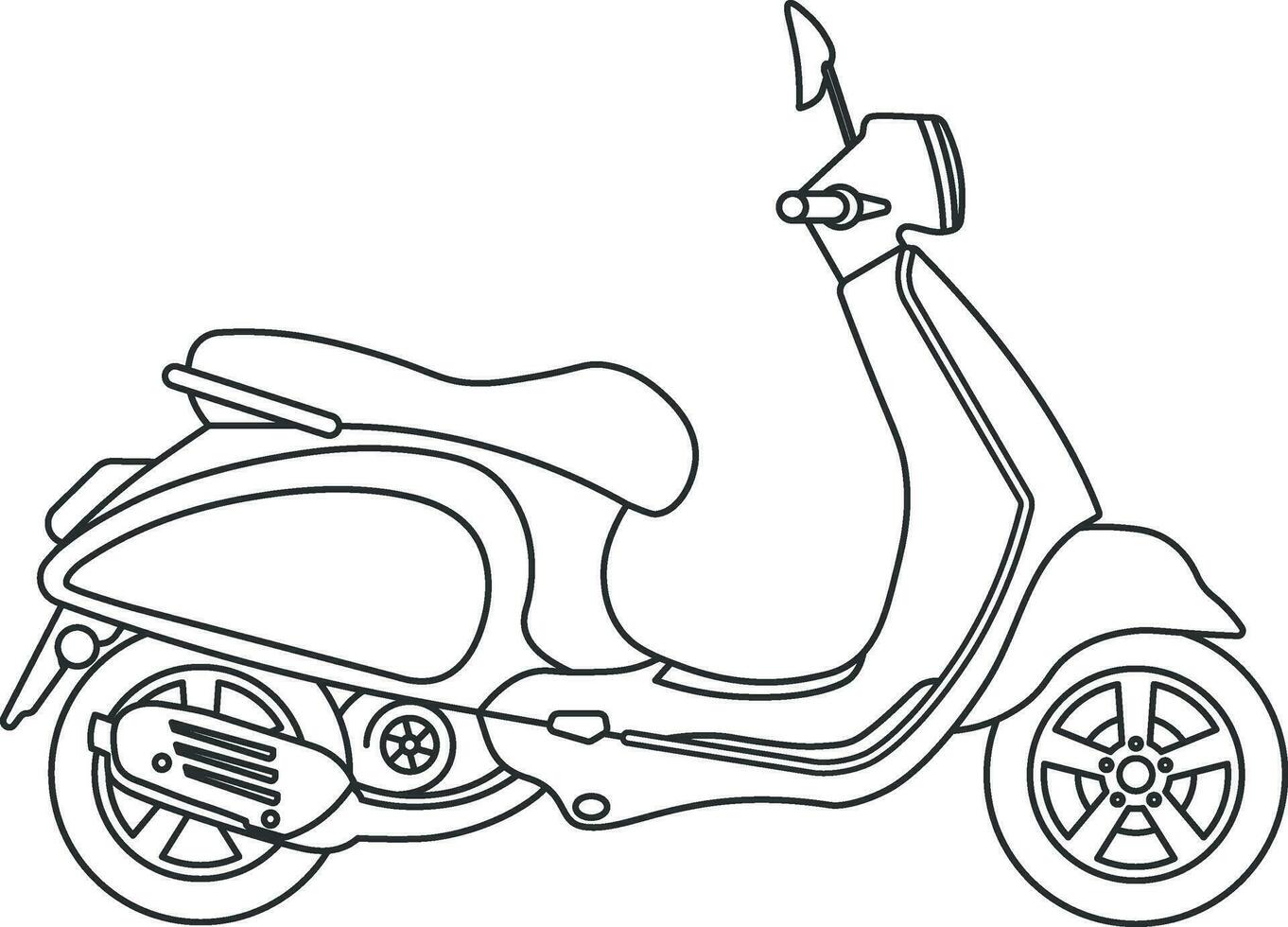 vector rood scooter