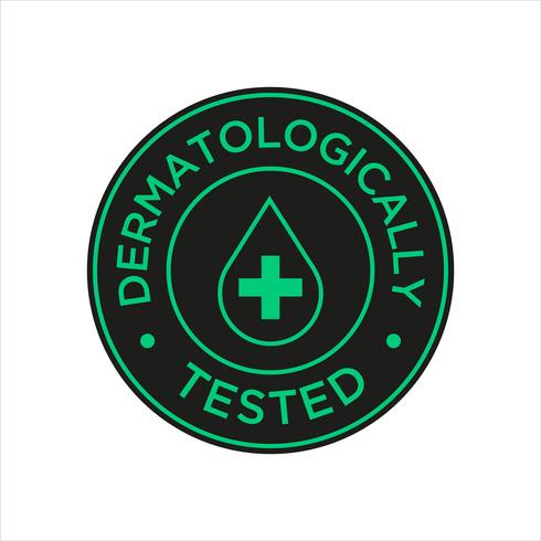 Dermatologisch getest pictogram vector