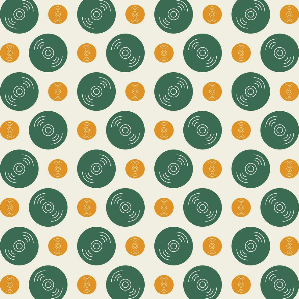 compact schijf groen geel concept modieus herhalen patroon vector illustratie achtergrond