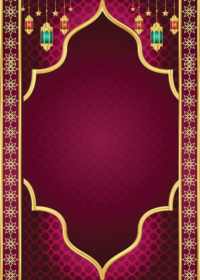 eid al-fitr mubarak, Ramadan kareem, Islamitisch groet kaart achtergrond reeks met luxe elegant patroon vector