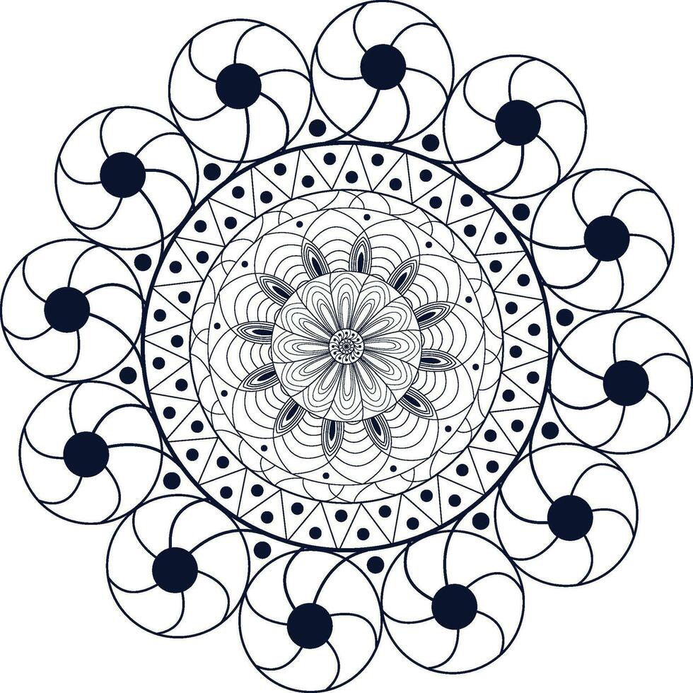 abstract spiraal mandala ontwerp spinnen achtergrond. vector