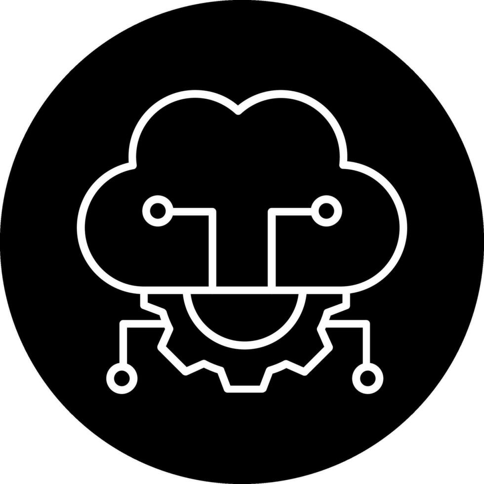 wolk server instellingen vector icoon