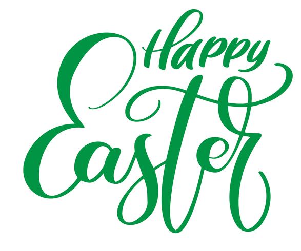 Happy Easter Hand getrokken kalligrafie en penseel pen belettering vector