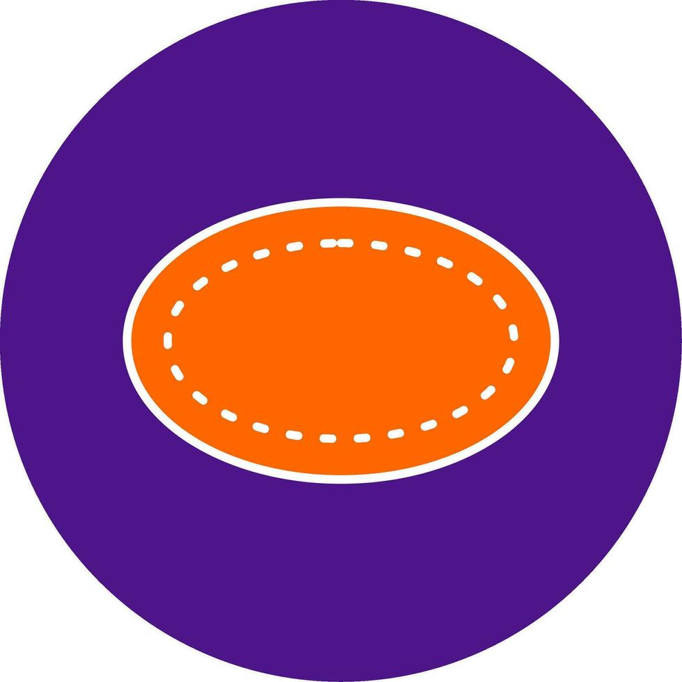 ovaal lijn gevulde cirkel icoon vector