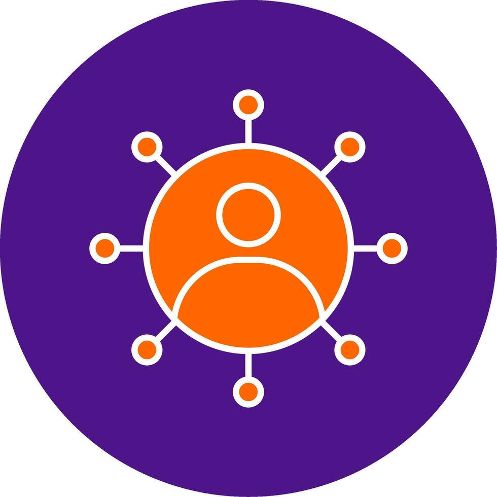 avatar lijn gevulde cirkel icoon vector