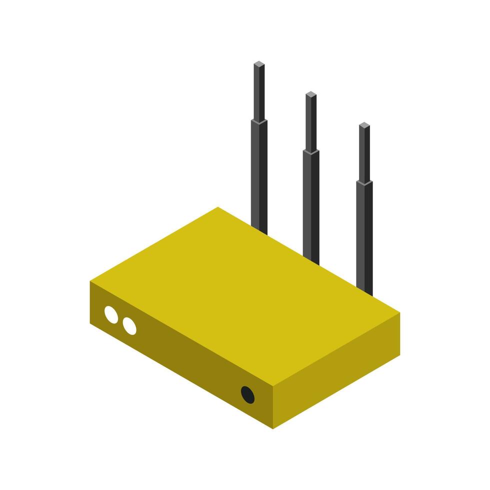 isometrische router op een witte achtergrond vector