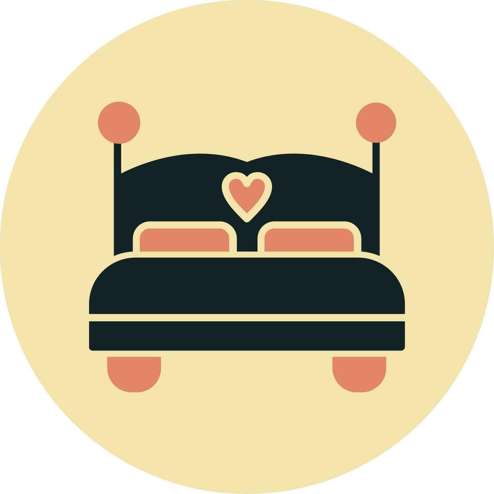 tweepersoonsbed vector icon