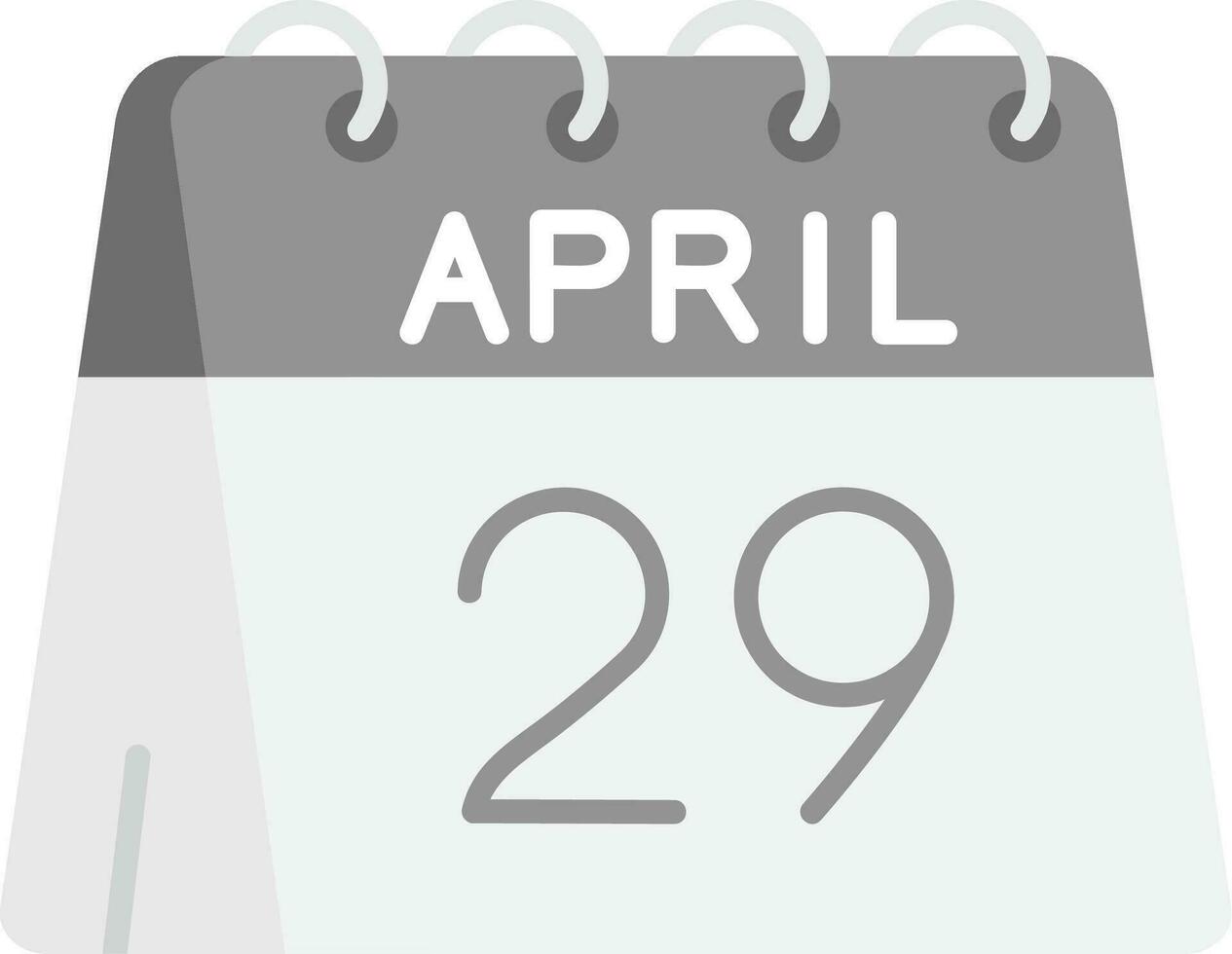 29e van april grijs schaal icoon vector