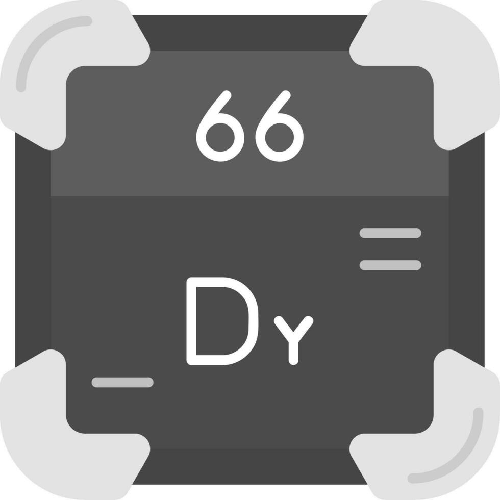 dysprosium grijs schaal icoon vector