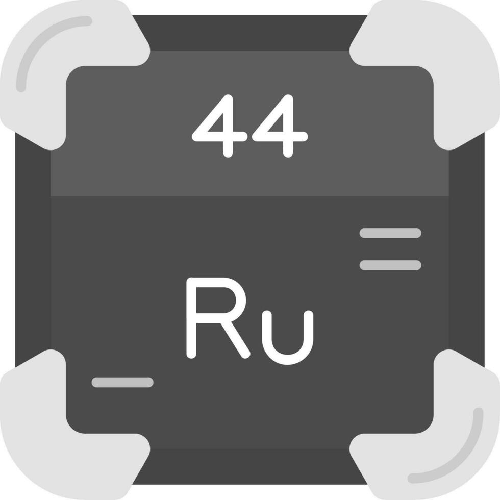 ruthenium grijs schaal icoon vector