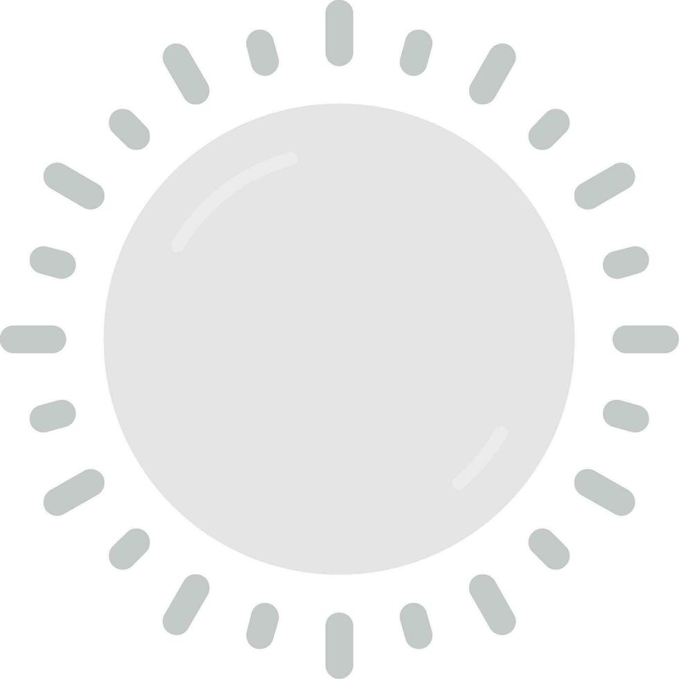 zonnig grijs schaal icoon vector