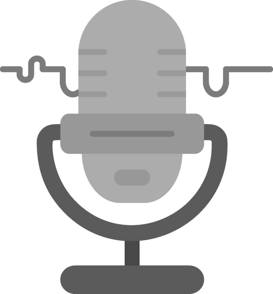 microfoon grijs schaal icoon vector