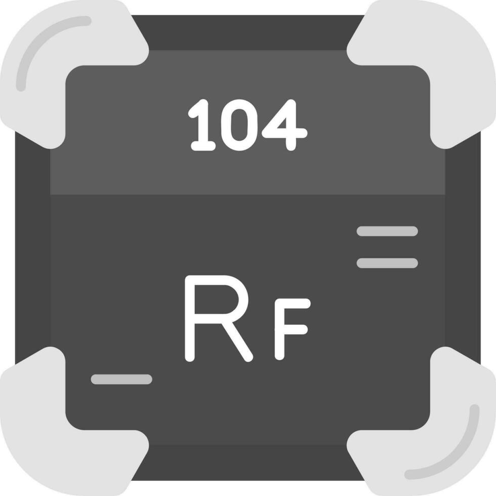 rutherfordium grijs schaal icoon vector