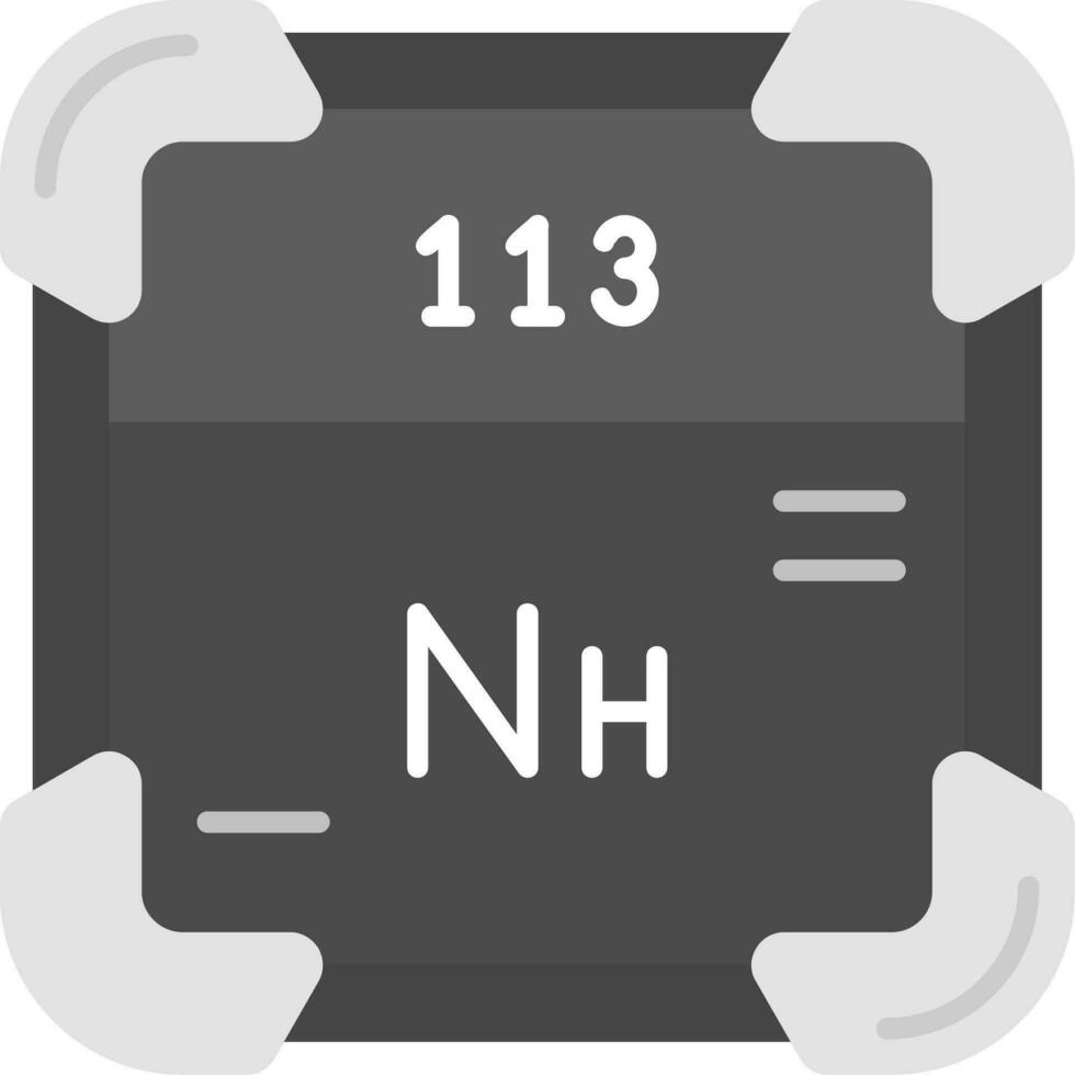 nihonium grijs schaal icoon vector