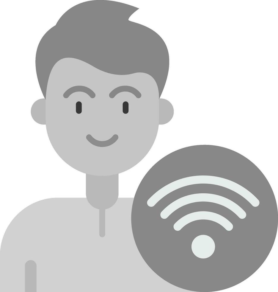 Wifi grijs schaal icoon vector