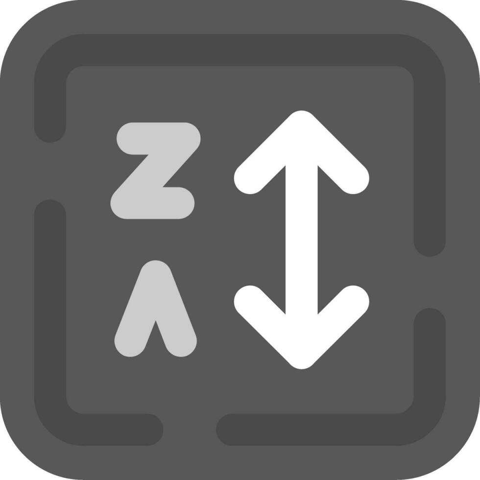 alfabetisch bestellen grijs schaal icoon vector