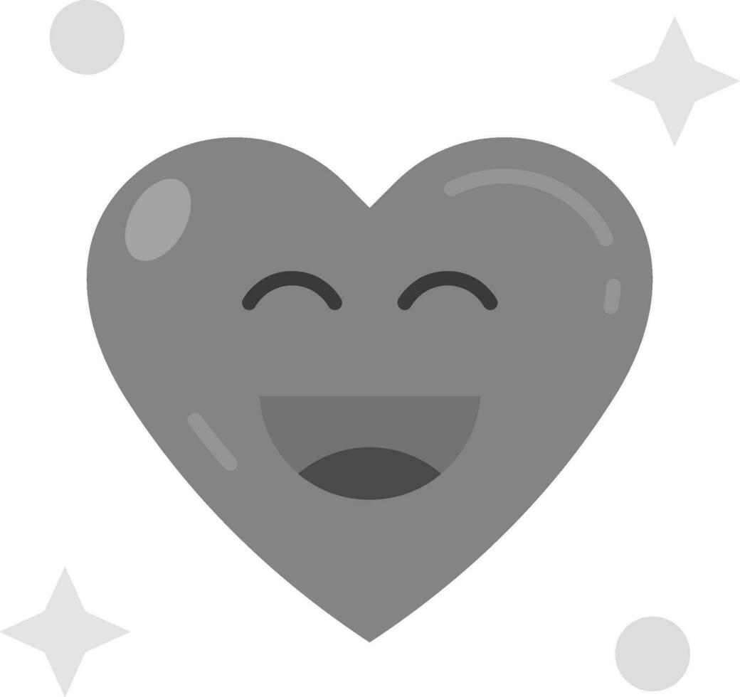 gelukkig grijs schaal icoon vector