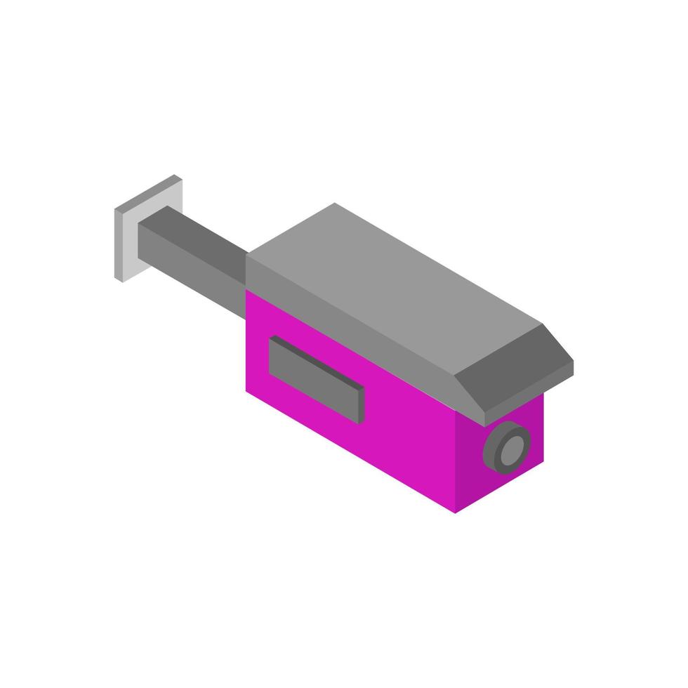 isometrische bewakingscamera op een witte achtergrond vector