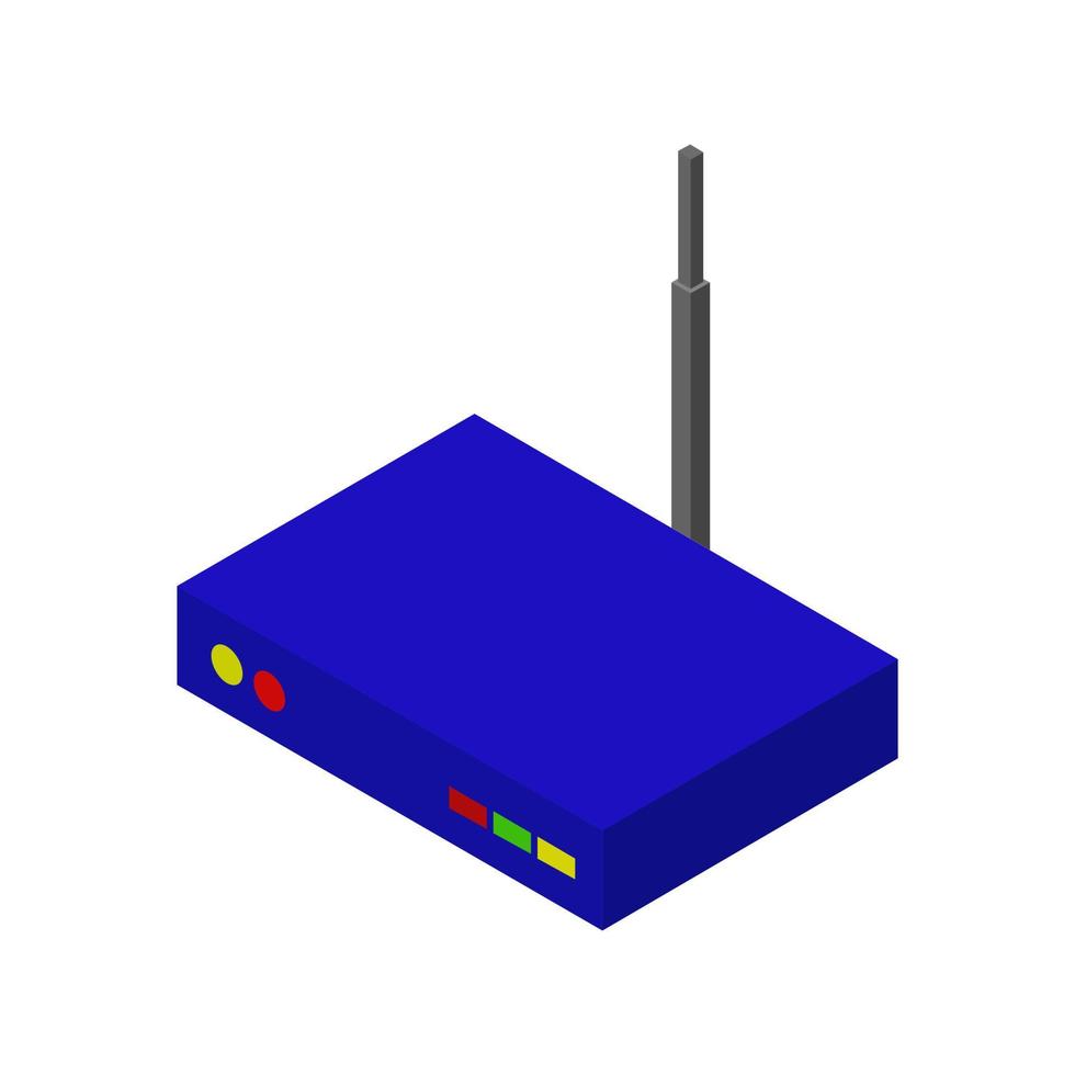 isometrische router op een witte achtergrond vector