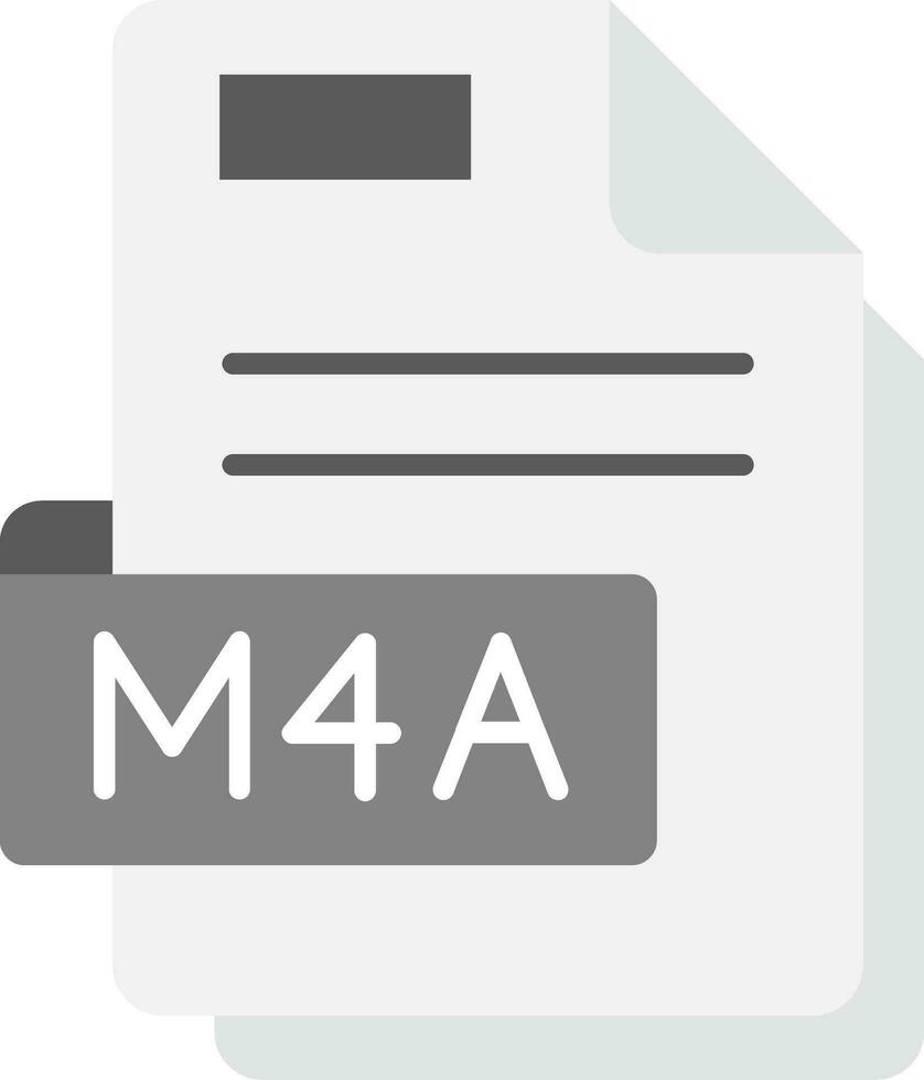 m4a grijs schaal icoon vector