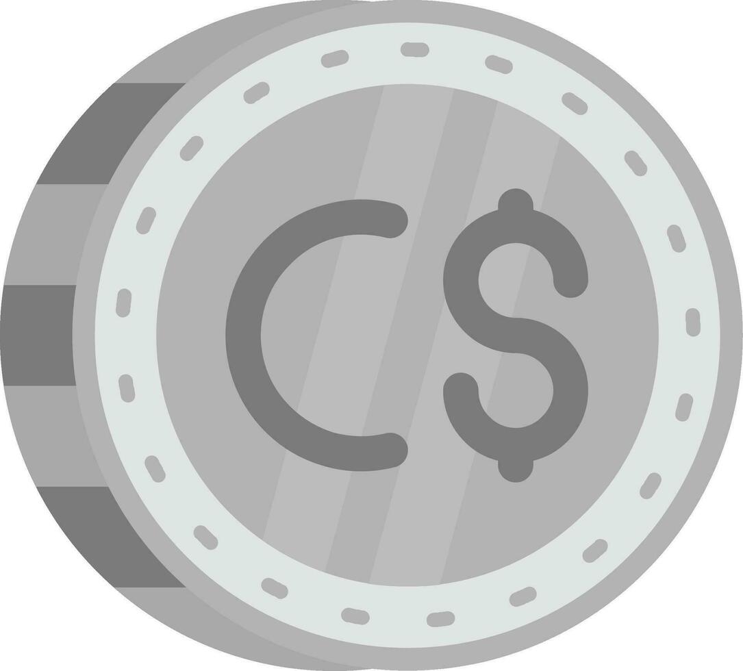 Canadees dollar grijs schaal icoon vector
