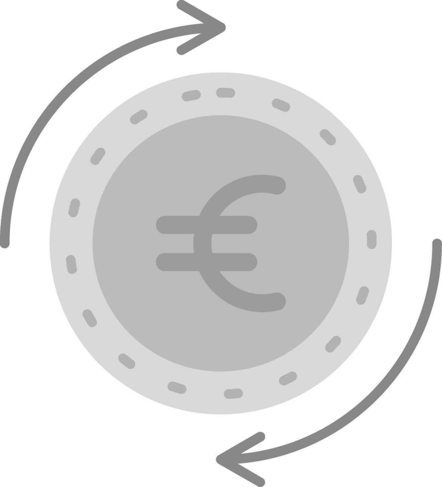 euro grijs schaal icoon vector