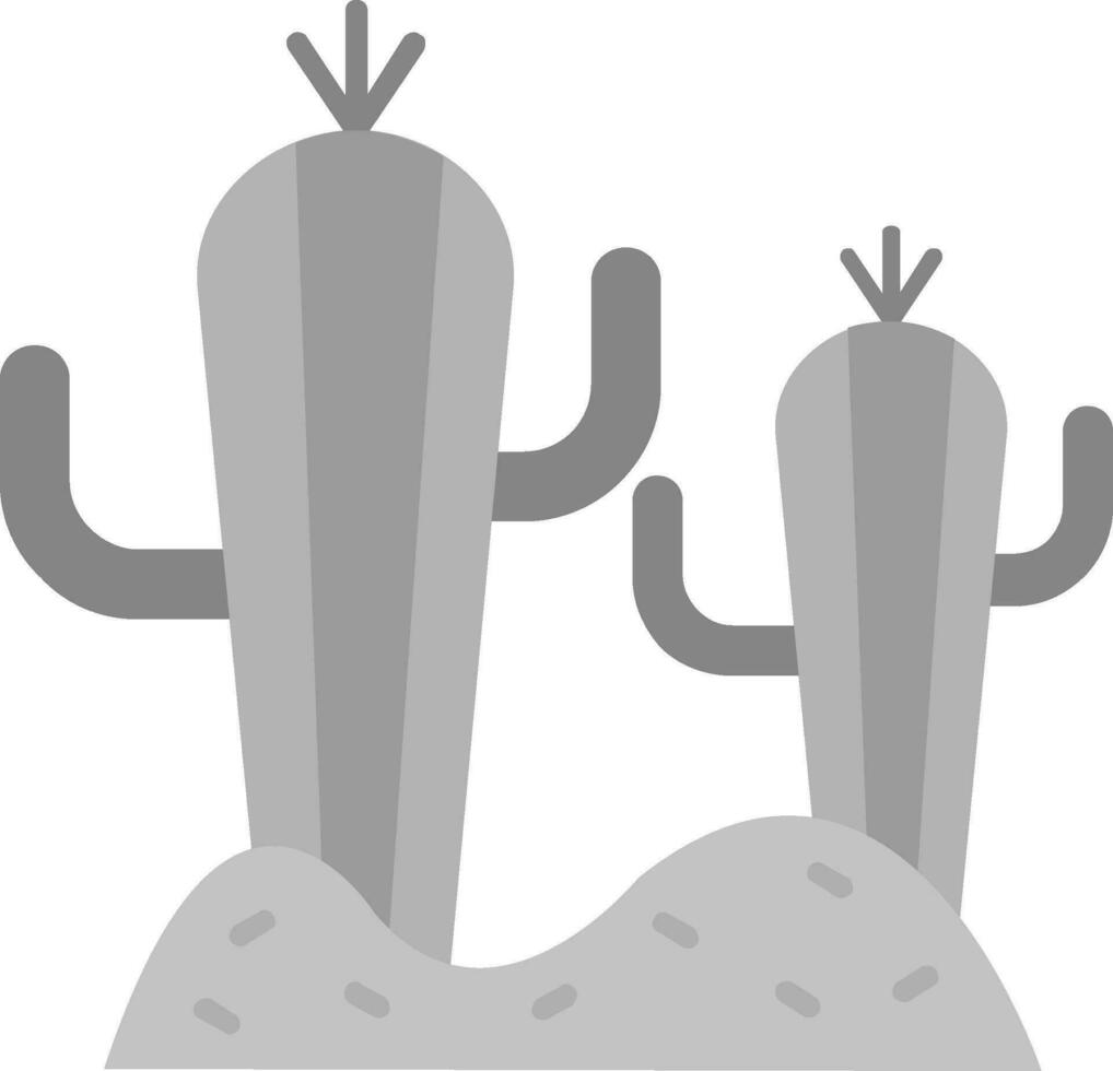 cactus grijs schaal icoon vector