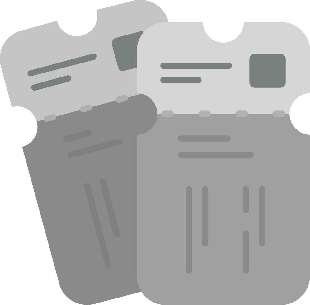ticket grijs schaal icoon vector