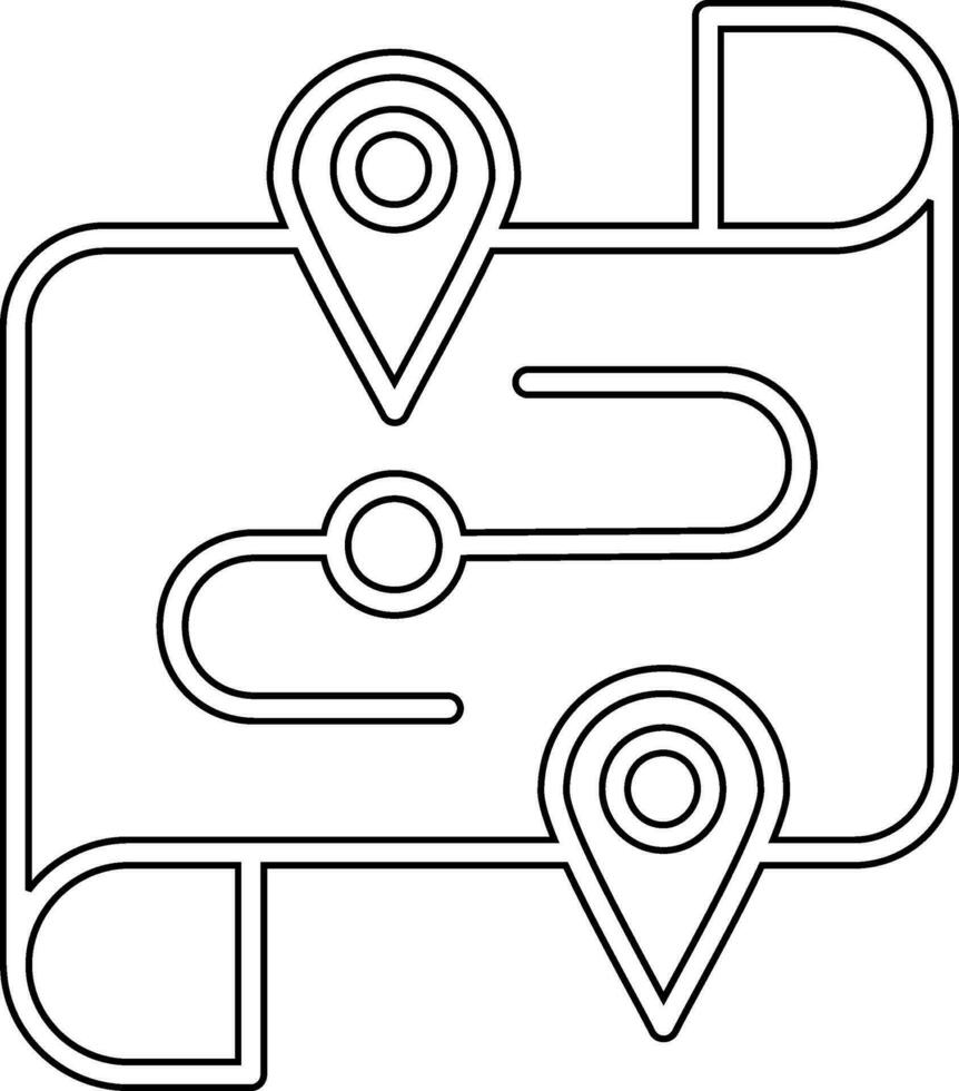 routebeschrijving vector icoon