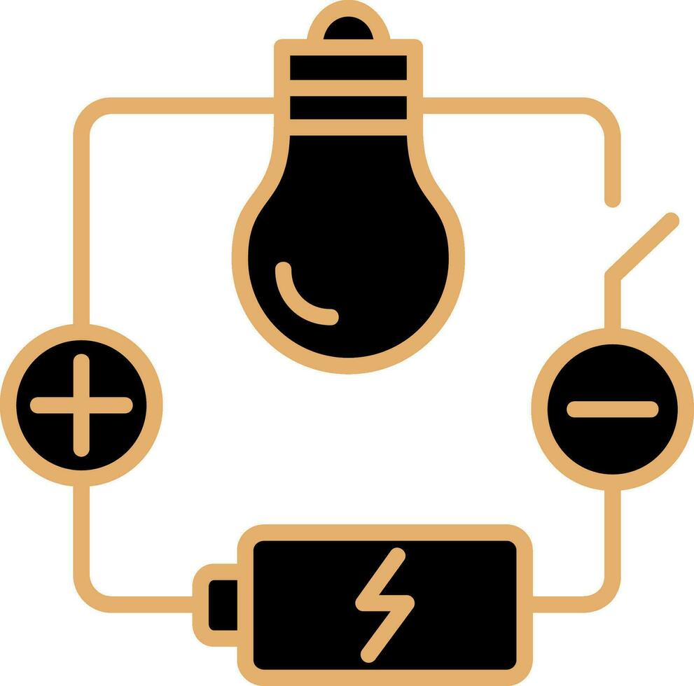 elektrisch stroomkring vector icoon