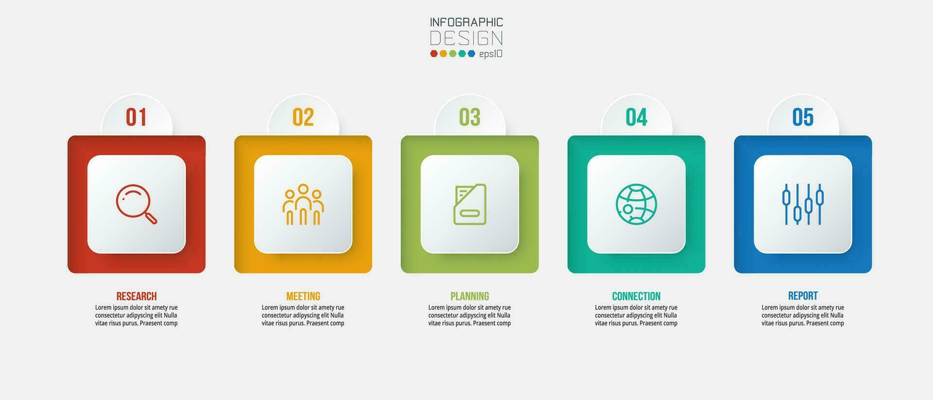 infographic sjabloon bedrijfsconcept met stap. vector