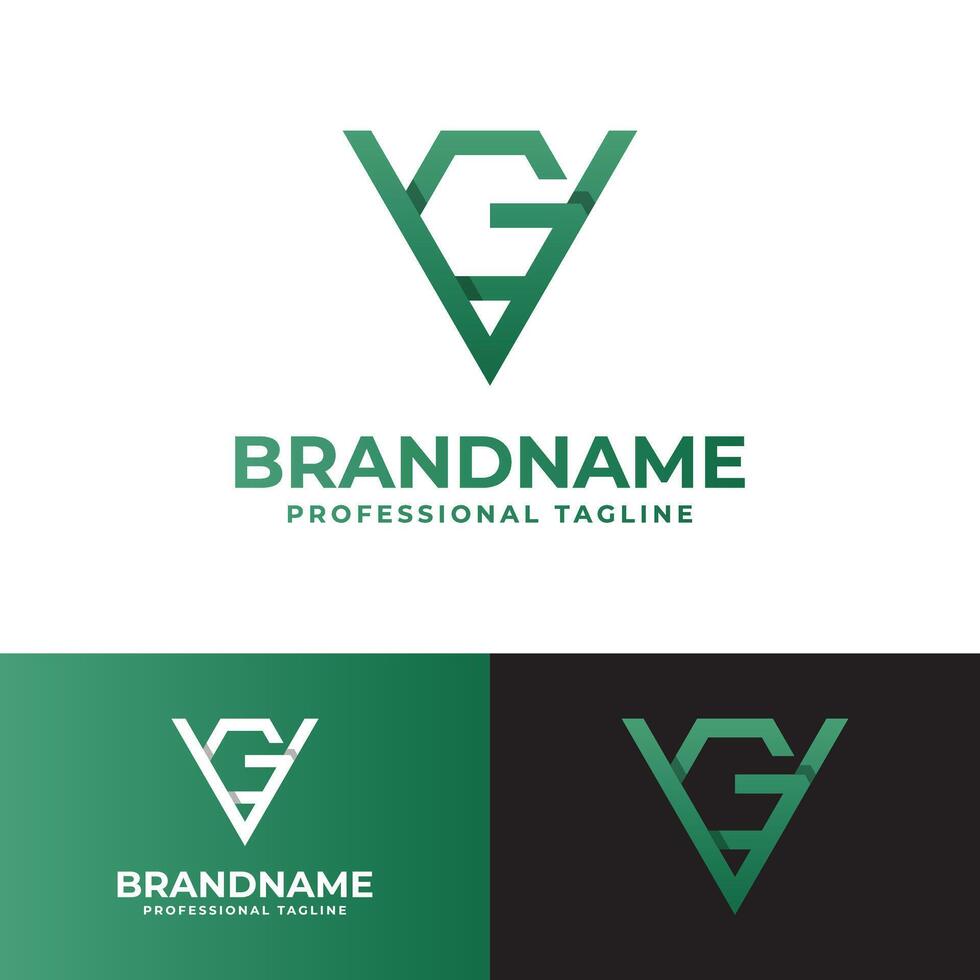 brief vg monogram logo, geschikt voor bedrijf met vg of gv initialen vector