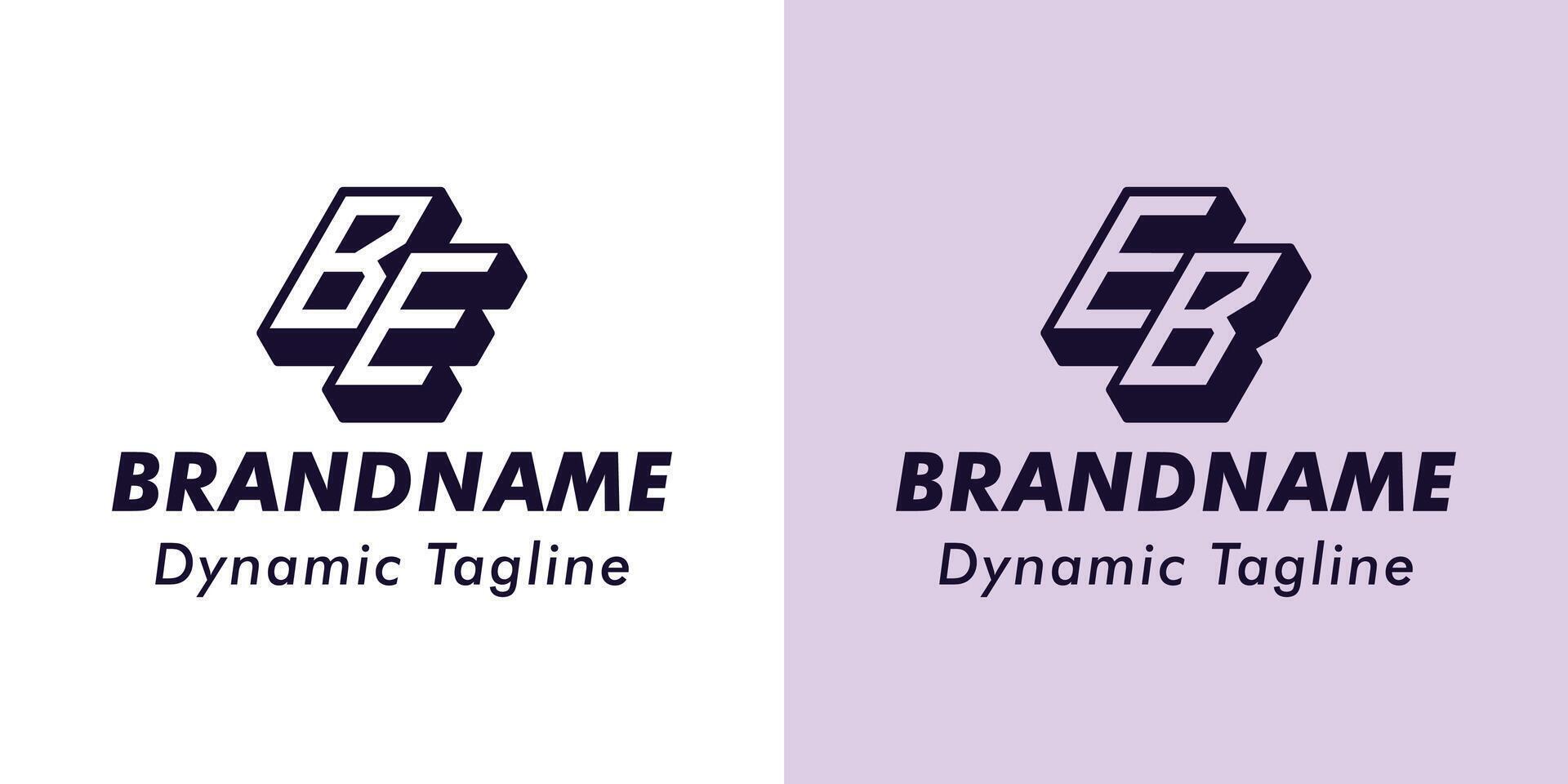 brieven worden en eb 3d monogram logo, geschikt voor bedrijf met worden of eb initialen vector
