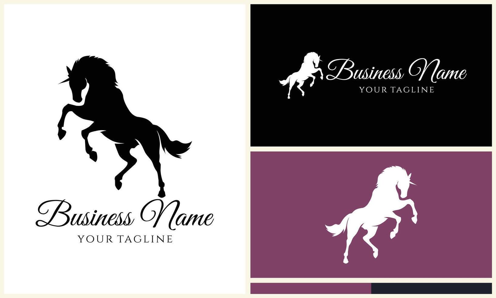 silhouet vector paard logo sjabloon