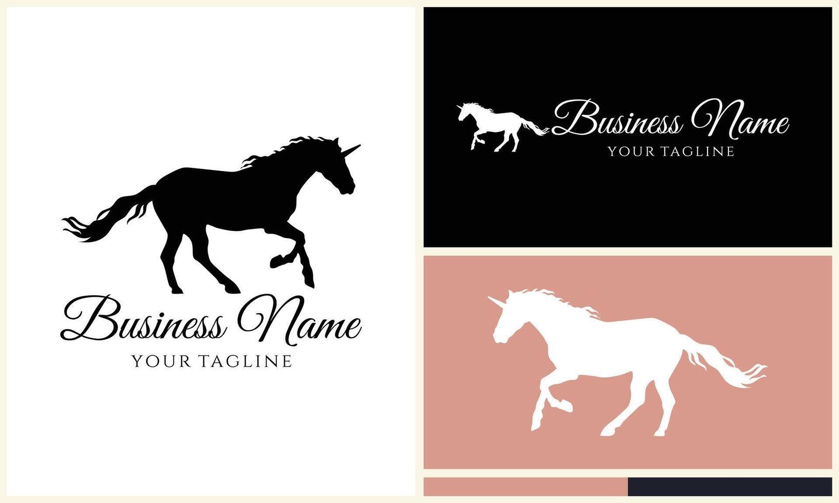 silhouet vector paard logo sjabloon