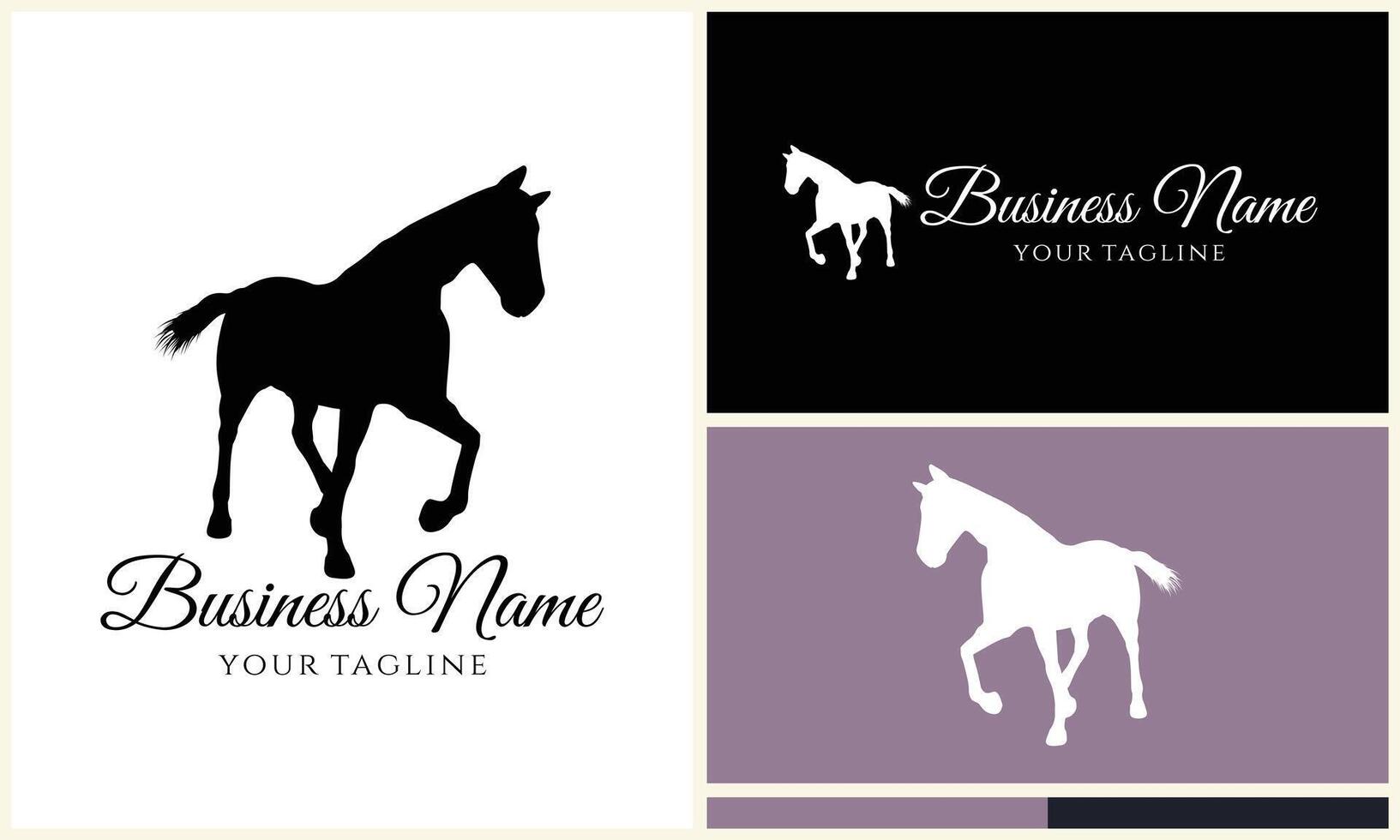 silhouet vector paard logo sjabloon