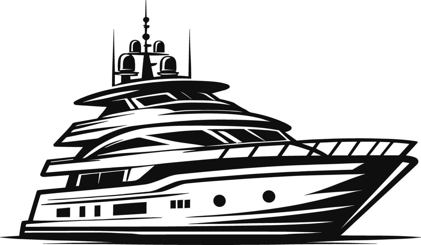 luxe jacht boot vector