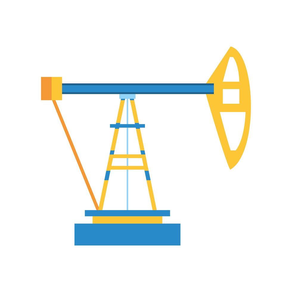 fracking booreiland boorapparatuur vector