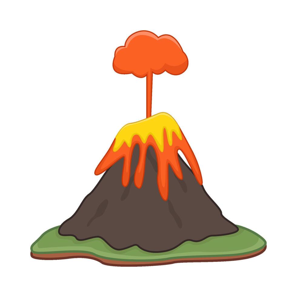 vulkaan lava brand illustratie vector