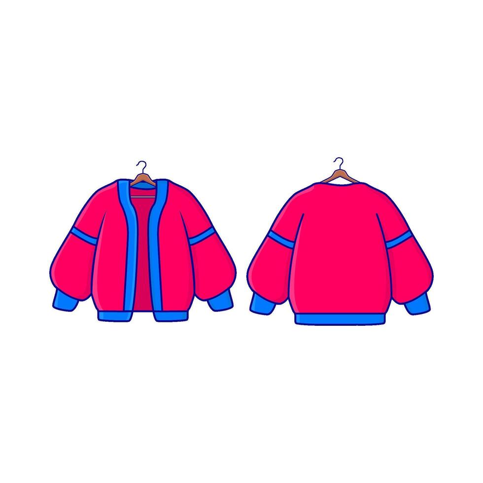 Cardigan breien in hanger illustratie vector