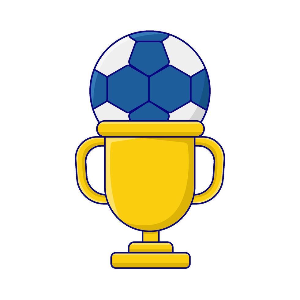 voetbal bal met trofee illustratie vector