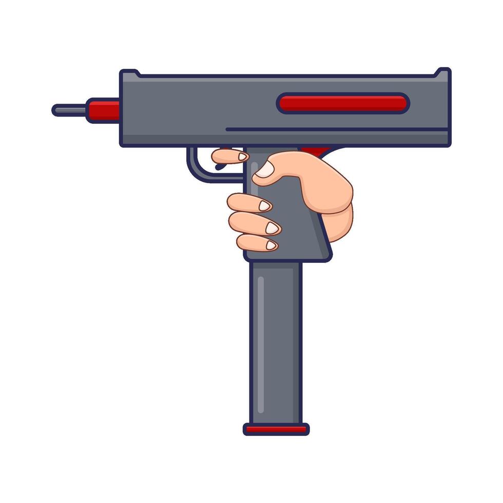 jachtgeweer in hand- illustratie vector