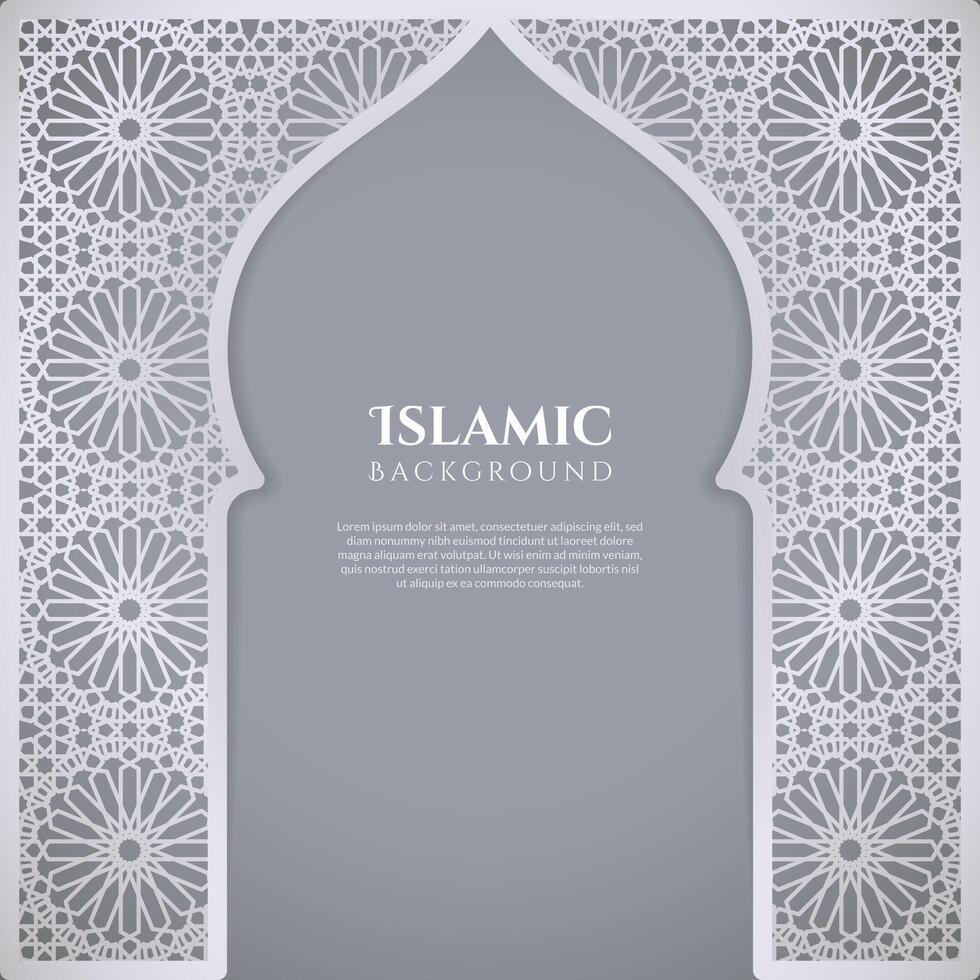 Arabisch Islamitisch elegant met Arabisch patroon en decoratief boog kader. - vector. vector